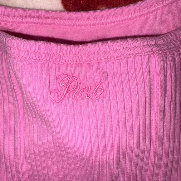 Pink Ribbed Women's Top - Picture 3 of 4